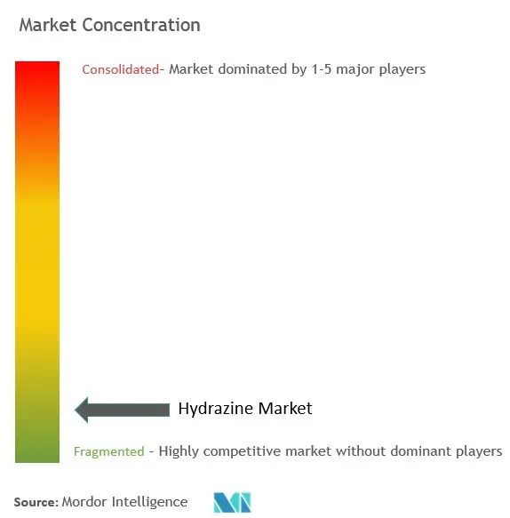Concentração do mercado de hidrazina