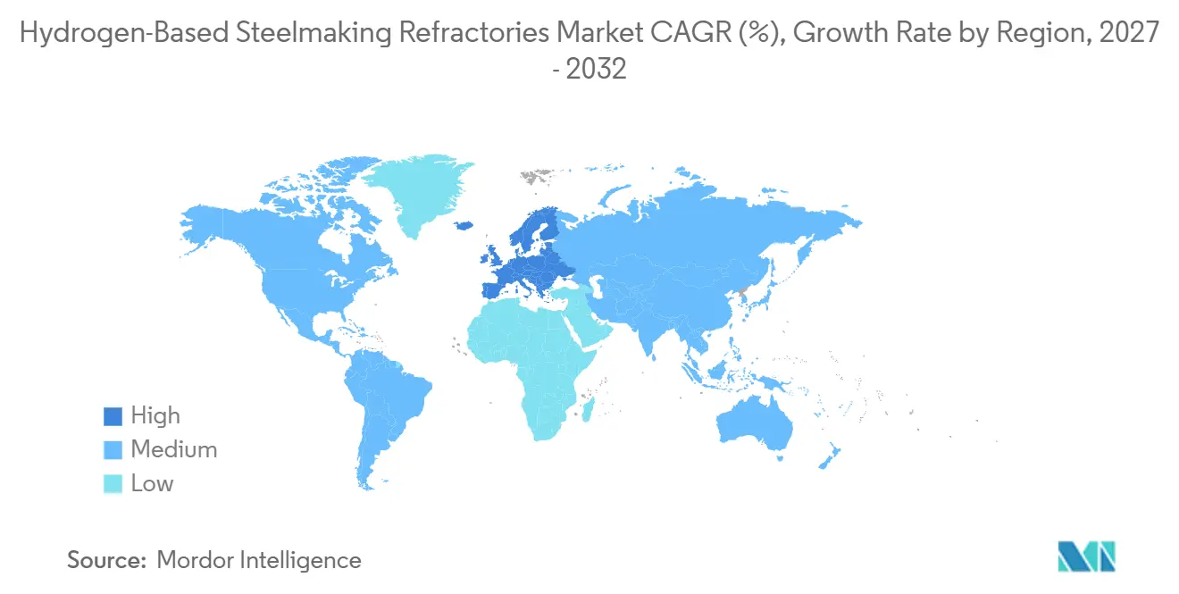 Hydrogen-Based Steelmaking Refractories Market Growth Rate by Region