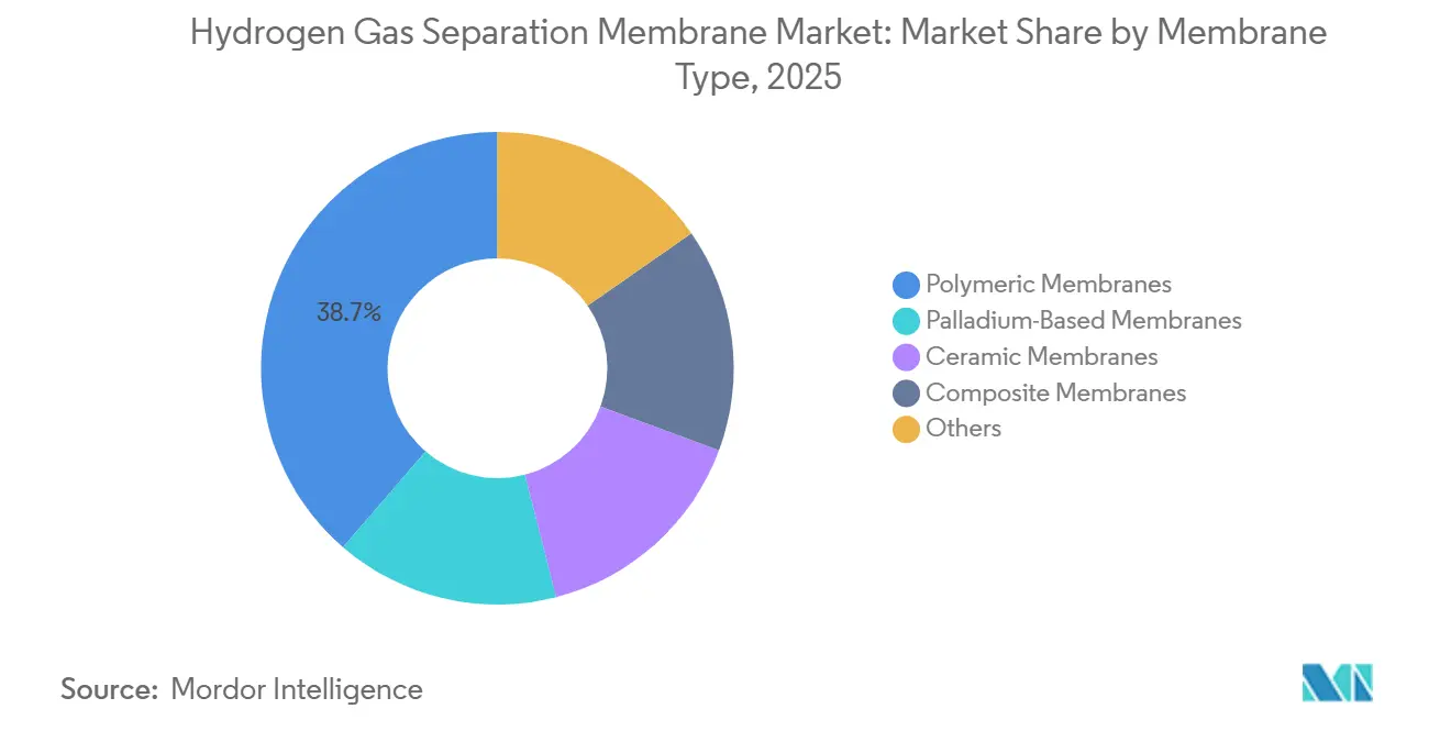 Hydrogen Gas Separation Membrane Market Share by Membrane Type, 2025