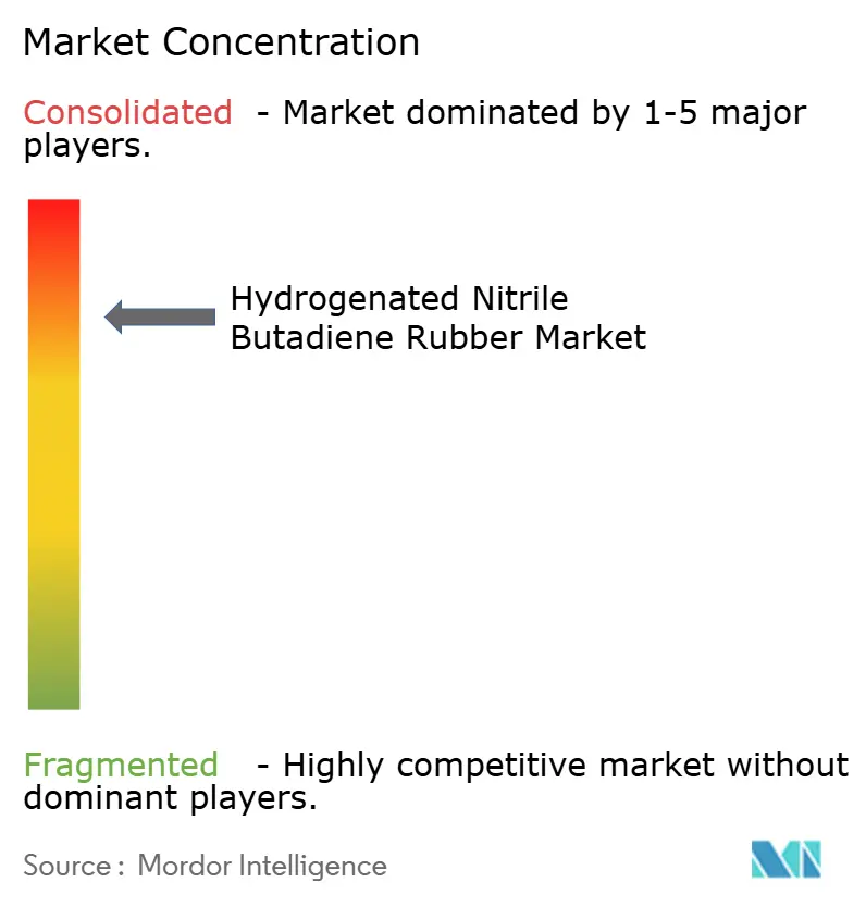 Hydrogenated Nitrile Butadiene Rubber Market - Market Concentration