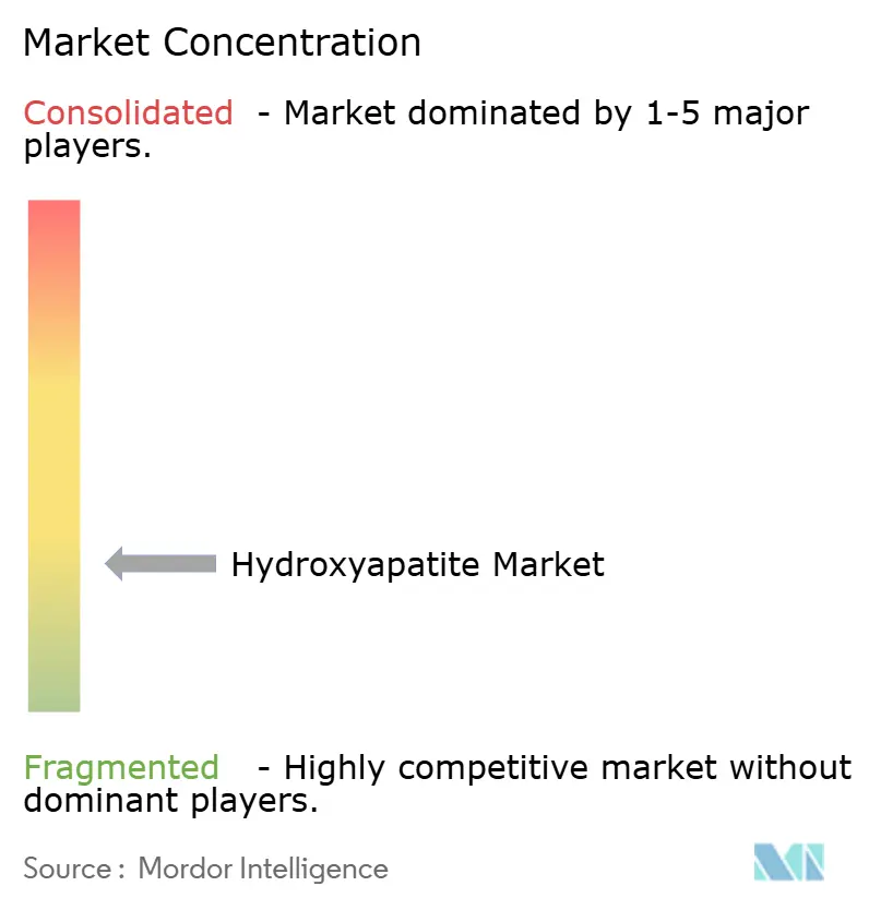 Hydroxyapatite Market - Market Concentration