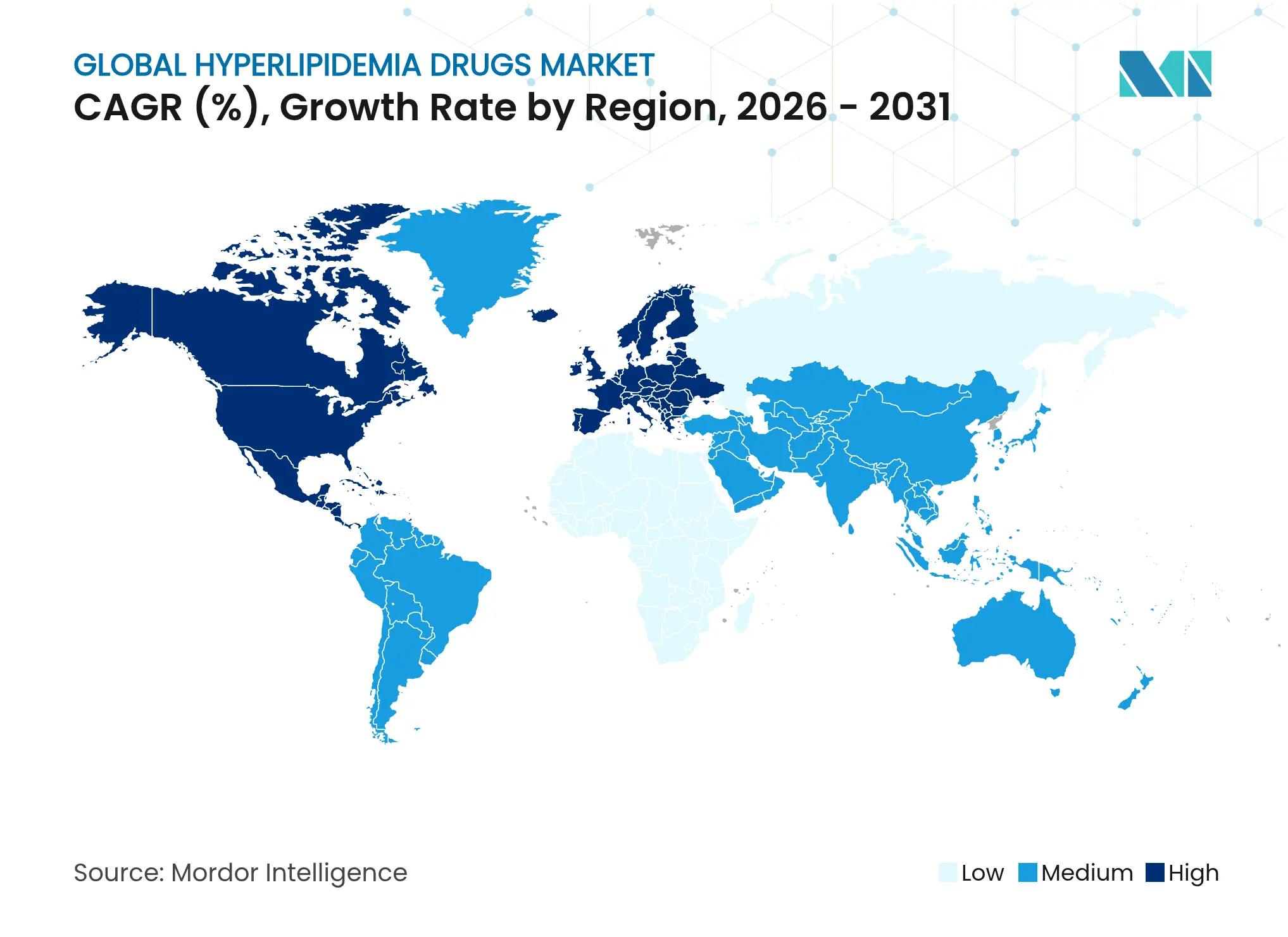 Global Hyperlipidemia Drugs Market CAGR (%), Growth Rate by Region
