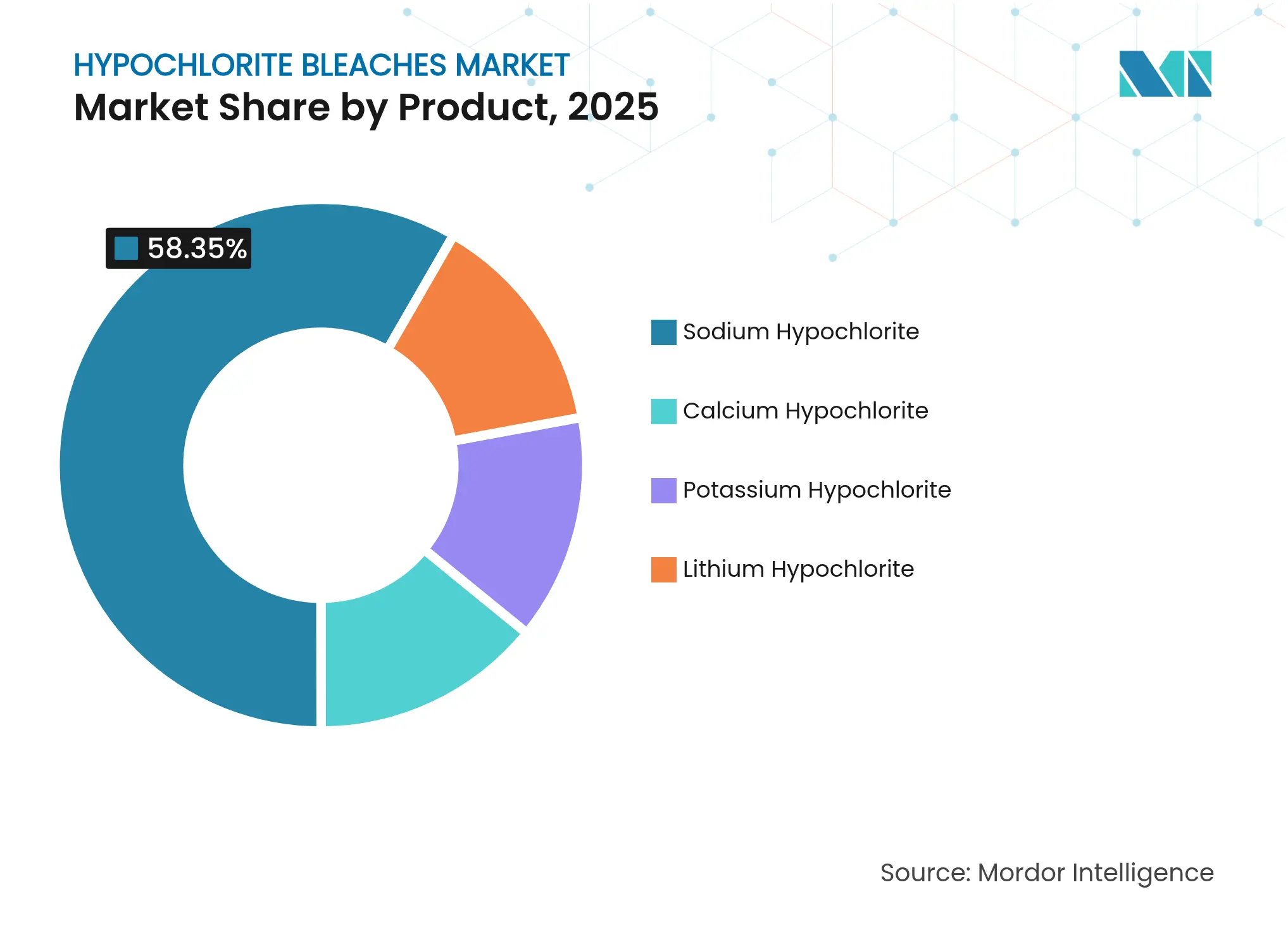 Hypochlorite Bleaches Market: Market Share by Product, 2025