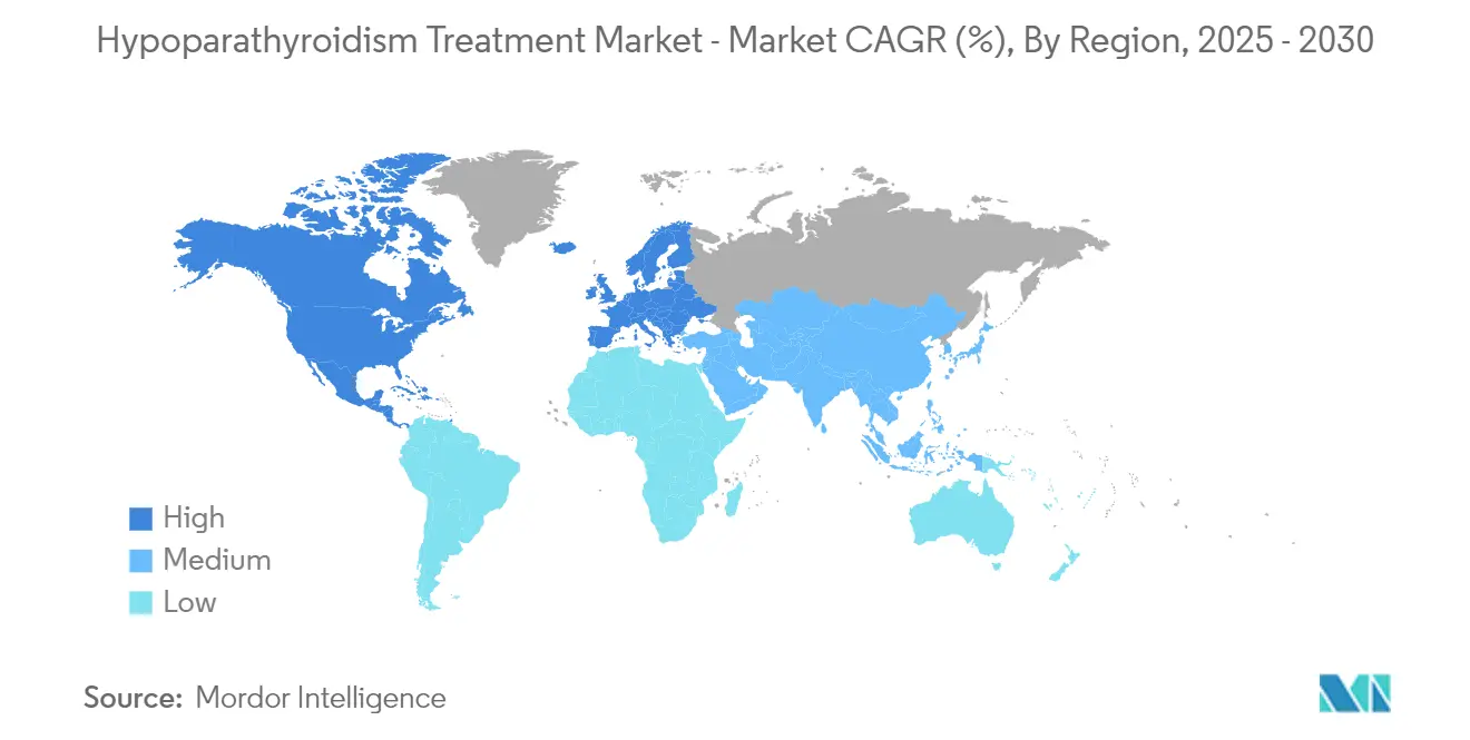 Hypoparathyroidism Treatment Market - Market CAGR (%), By Region