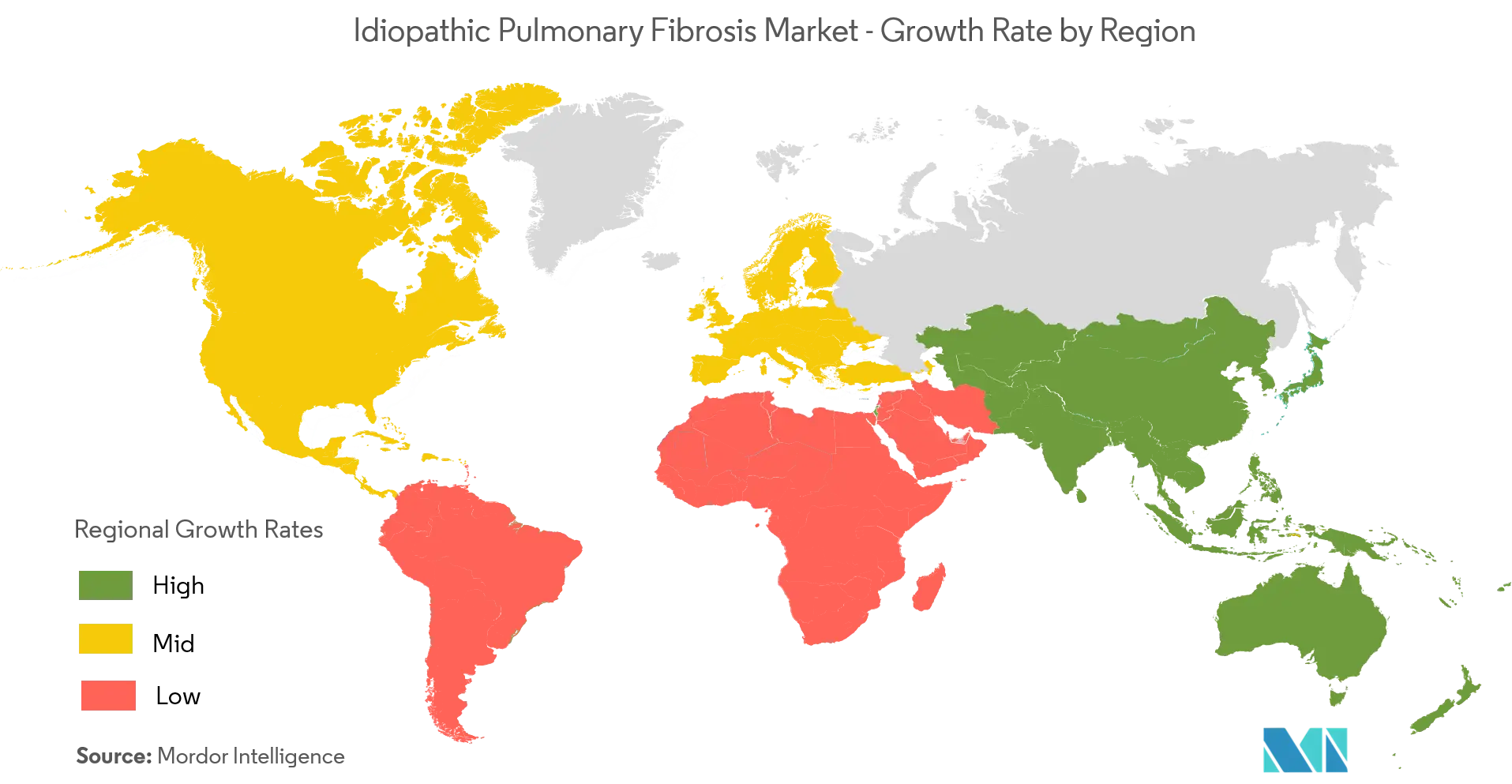 Idiopathic Pulmonary Fibrosis Market Growth Rate By Region