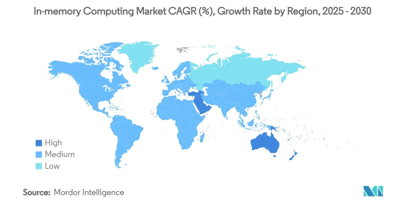 In-memory Computing Market CAGR (%), Growth Rate by Region