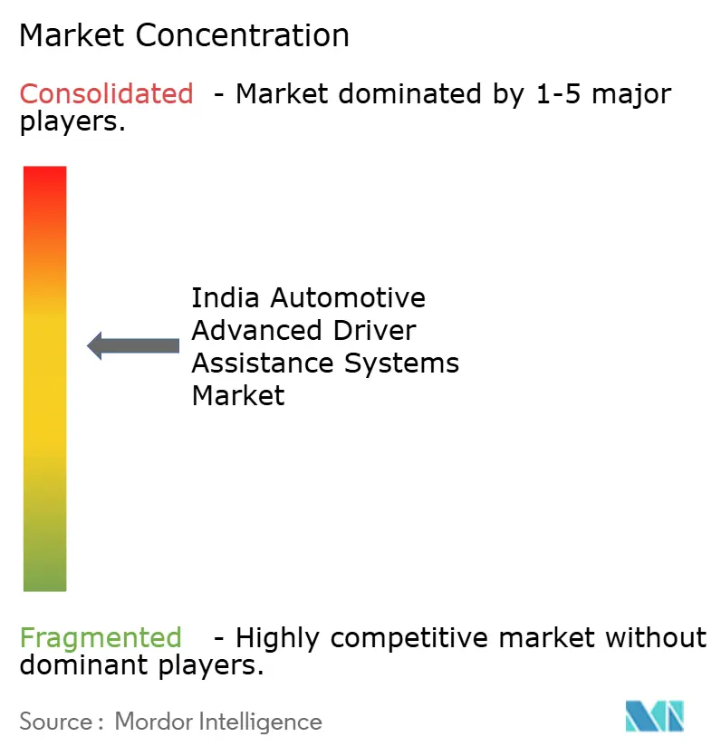 India Automotive Advanced Driver Assistance Systems Market Concentration