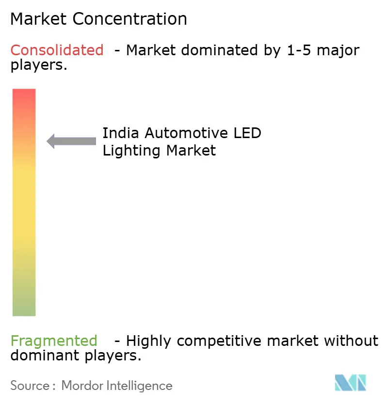 인도 자동차용 LED 바카라 시장 집중도