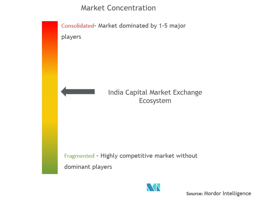インド資本市場取引所エコシステム市場集中度