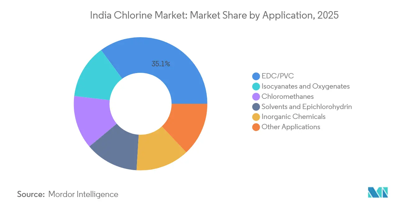 India Chlorine Market: Market Share by Application, 2025