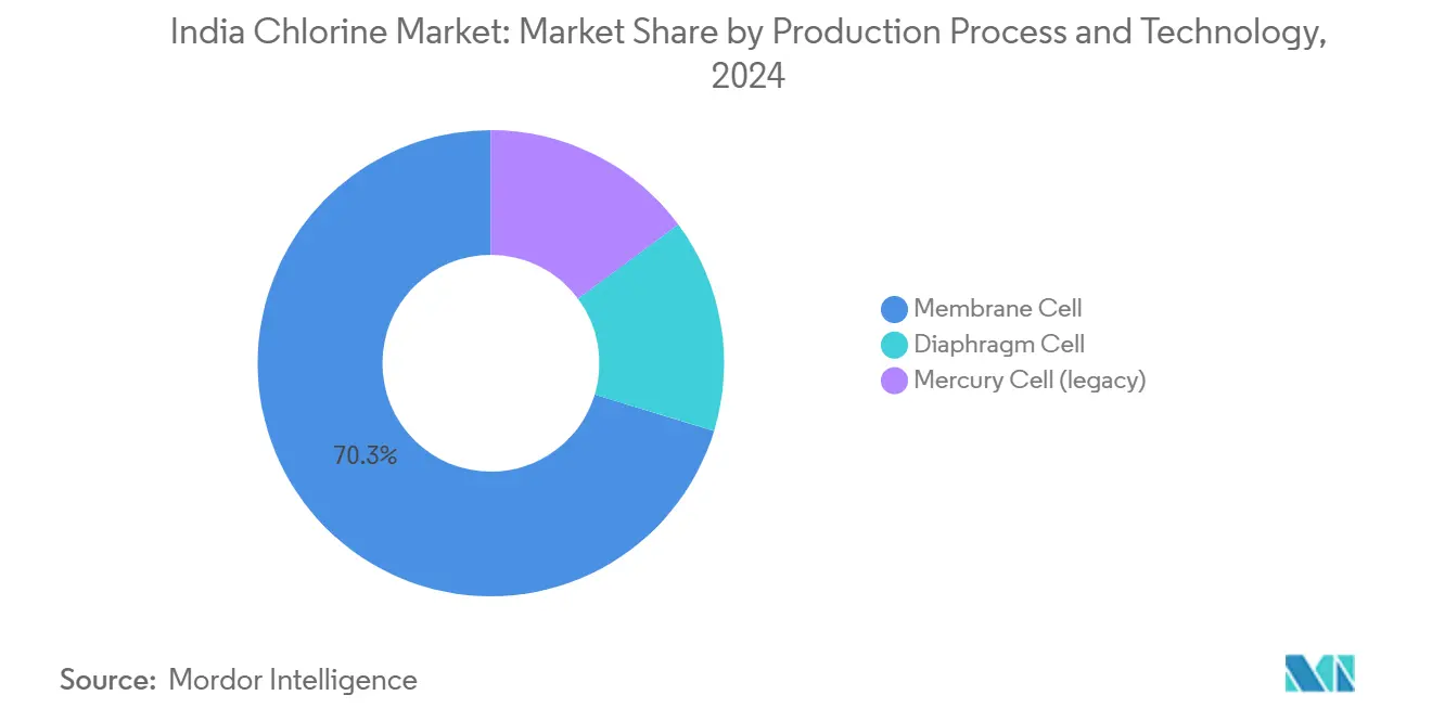 India Chlorine Market: Market Share by Production Process and Technology