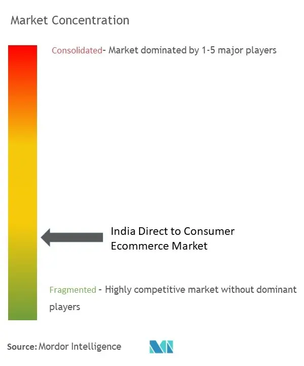 India D2C E-commerce Market Concentration