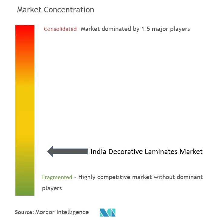India Decorative Laminates Market Concentration