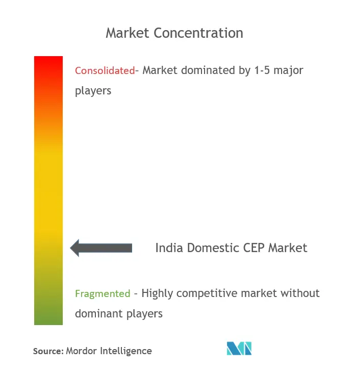 India Domestic Courier, Express, and Parcel (CEP) Market Concentration