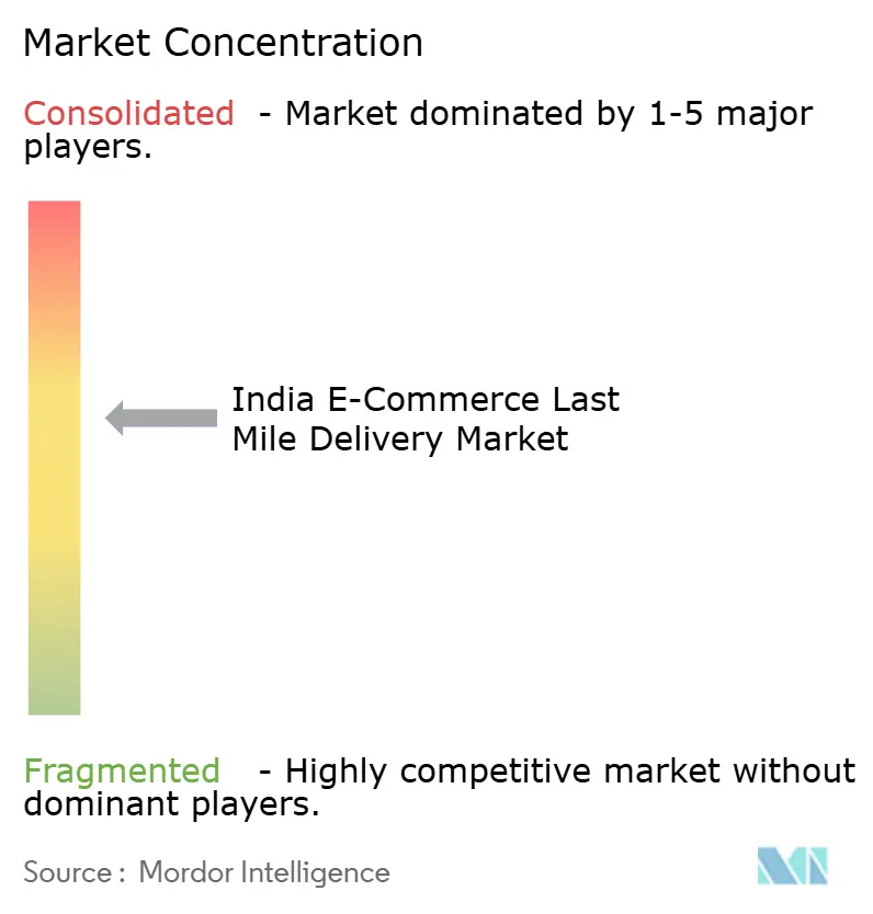Marktkonzentration im indischen E-Commerce-Markt für die Lieferung auf der letzten Meile