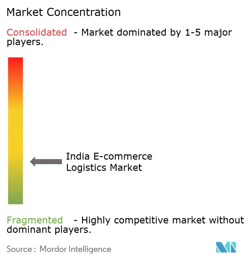 India E-commerce Logistics Market Concentration