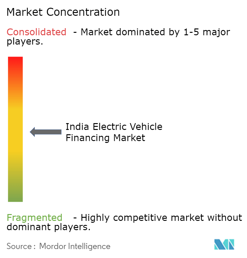 インド電気自動車融資市場の集中度