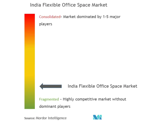 India Flexible Office Space Market Concentration