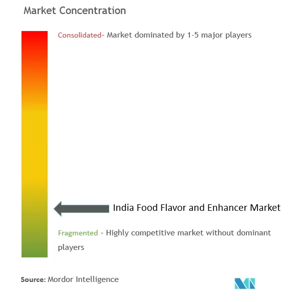 印度食品风味剂和增强剂市场集中度