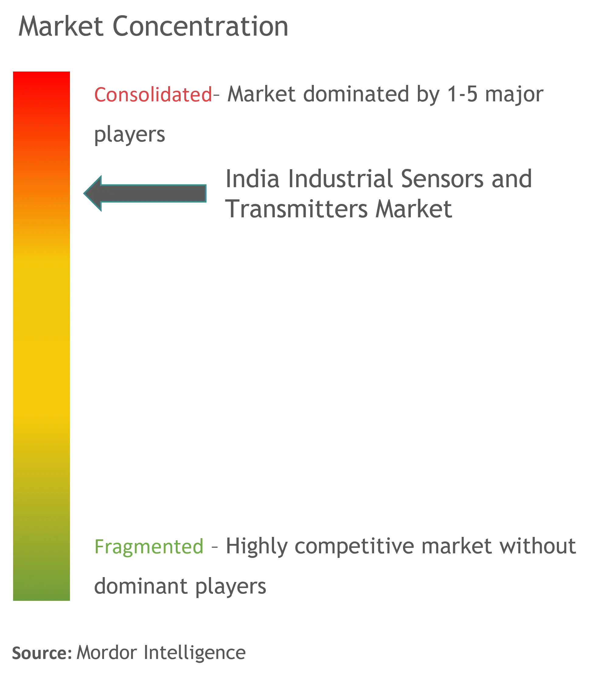 India Sensores y transmisores industrialesConcentración del Mercado
