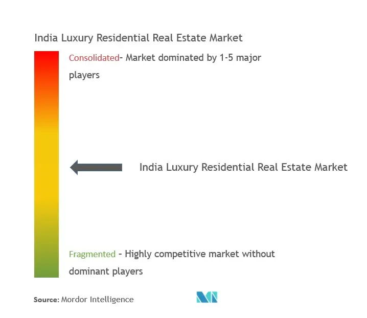 Concentration du marché de limmobilier résidentiel de luxe en Inde