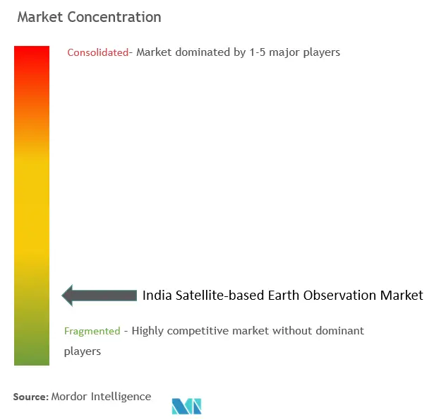 インドの衛星ベース地球観測市場の集中度