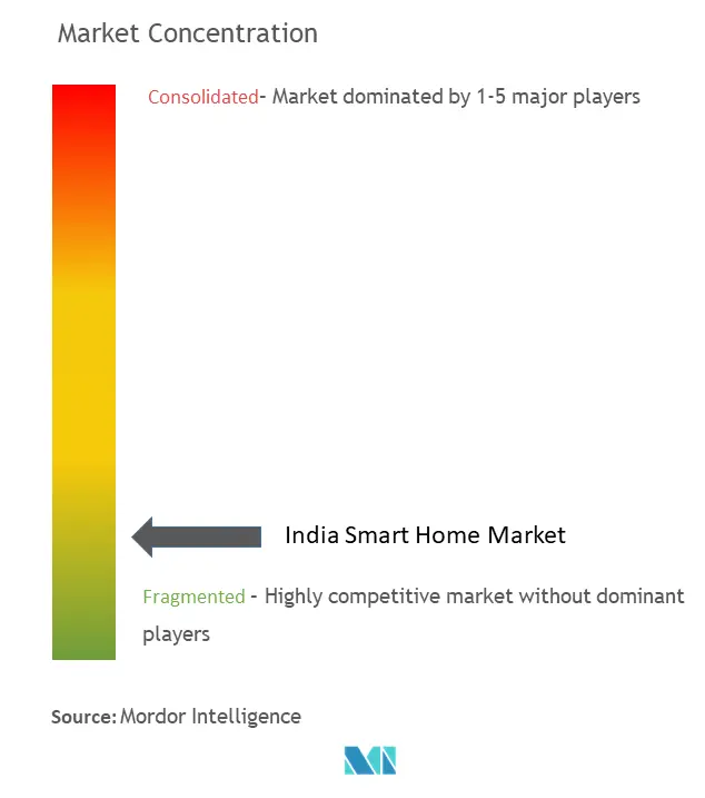 India Smart Home Market Concentration