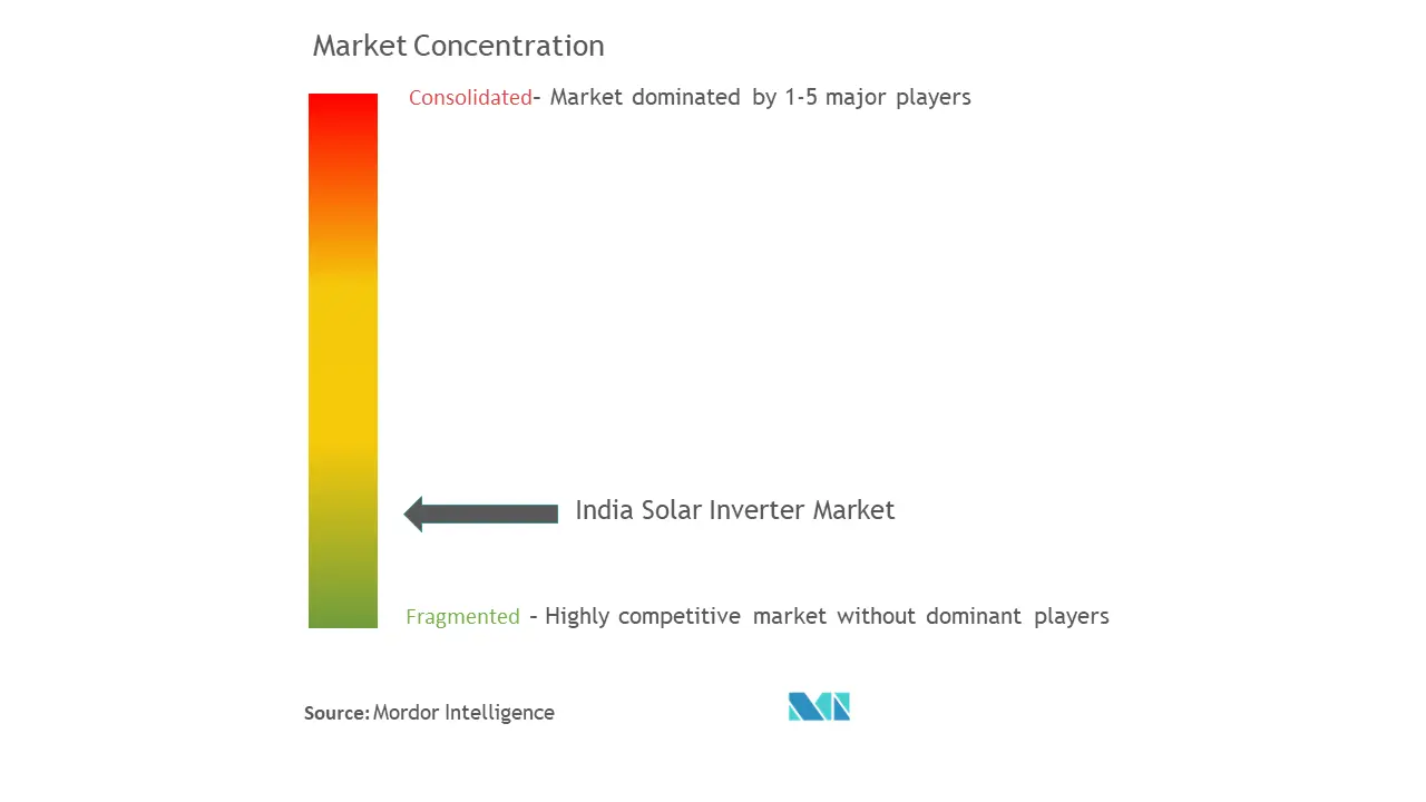 インド・ソーラーインバータ市場の集中度