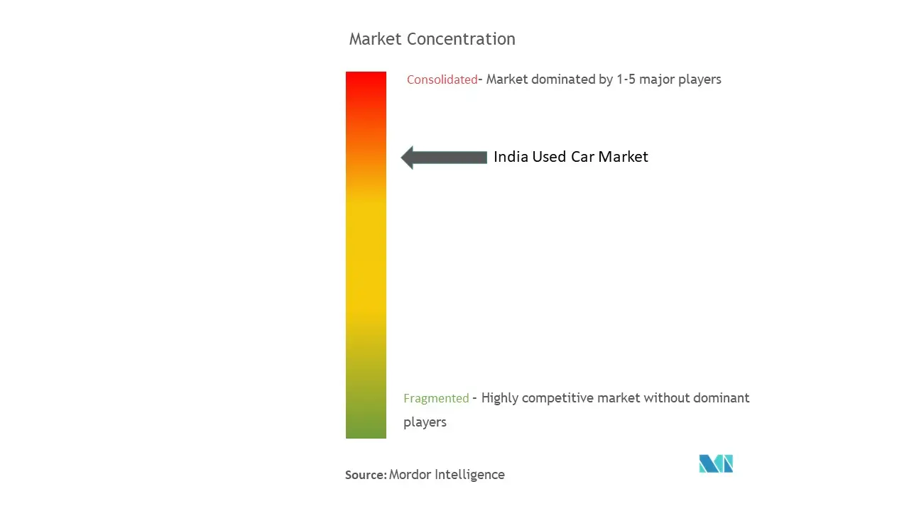 India Used Car Market Concentration