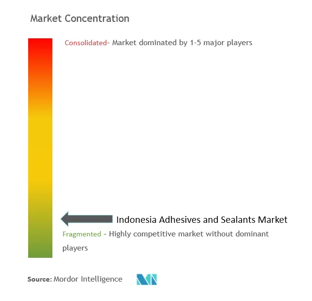 Indonesia Adhesives and Sealants Market Concentration