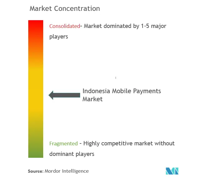 Paiements mobiles en IndonésieConcentration du marché