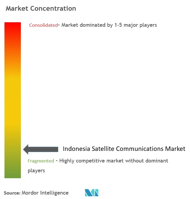 Indonesia Satellite Communications Market Concentration