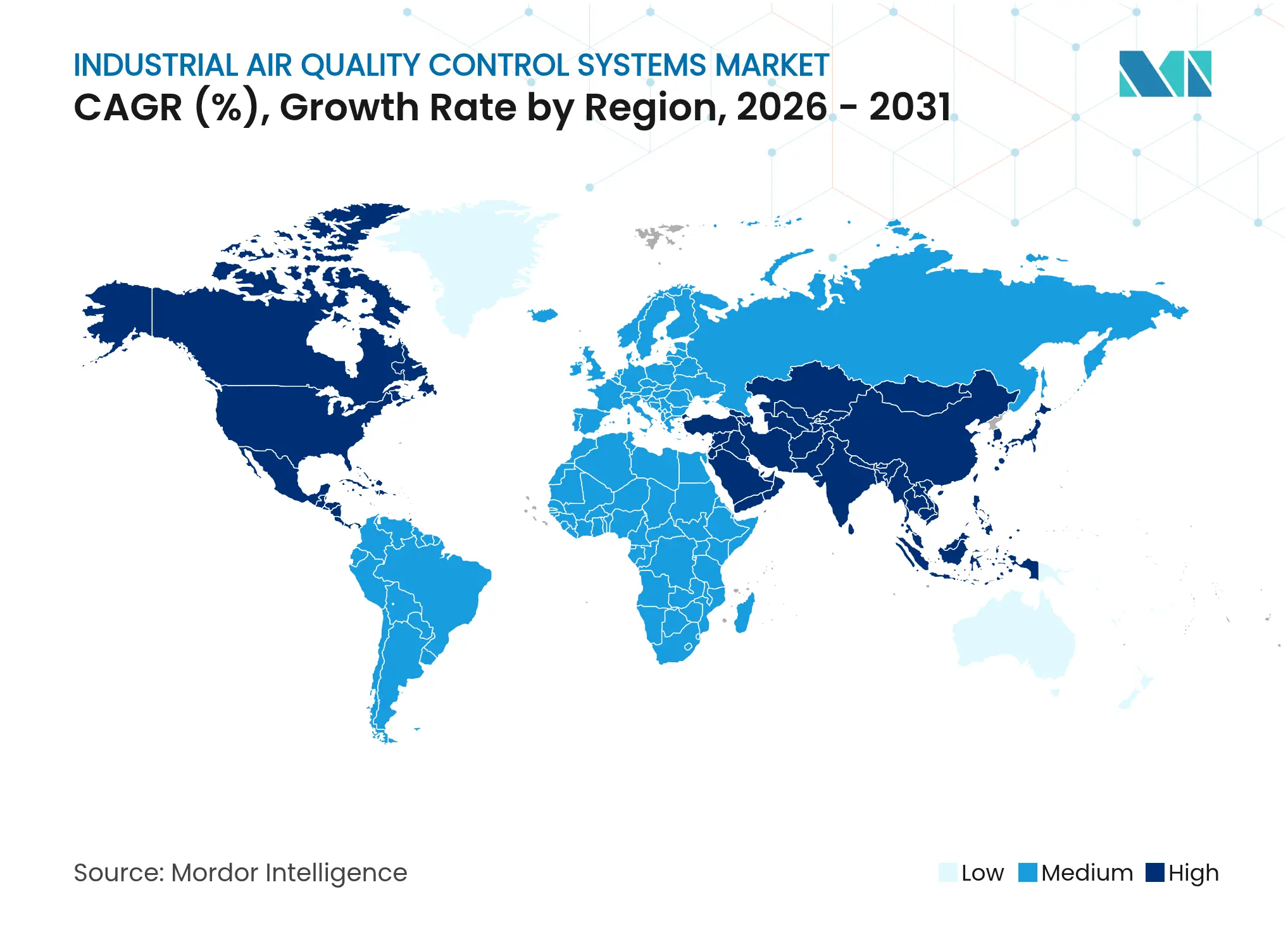 Industrial Air Quality Control Systems Market CAGR (%), Growth Rate by Region