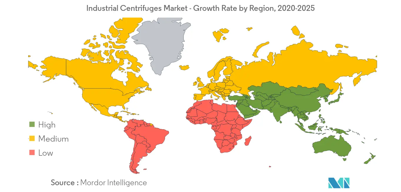 Industrial Centrifuges Market - Growth Rate by Region