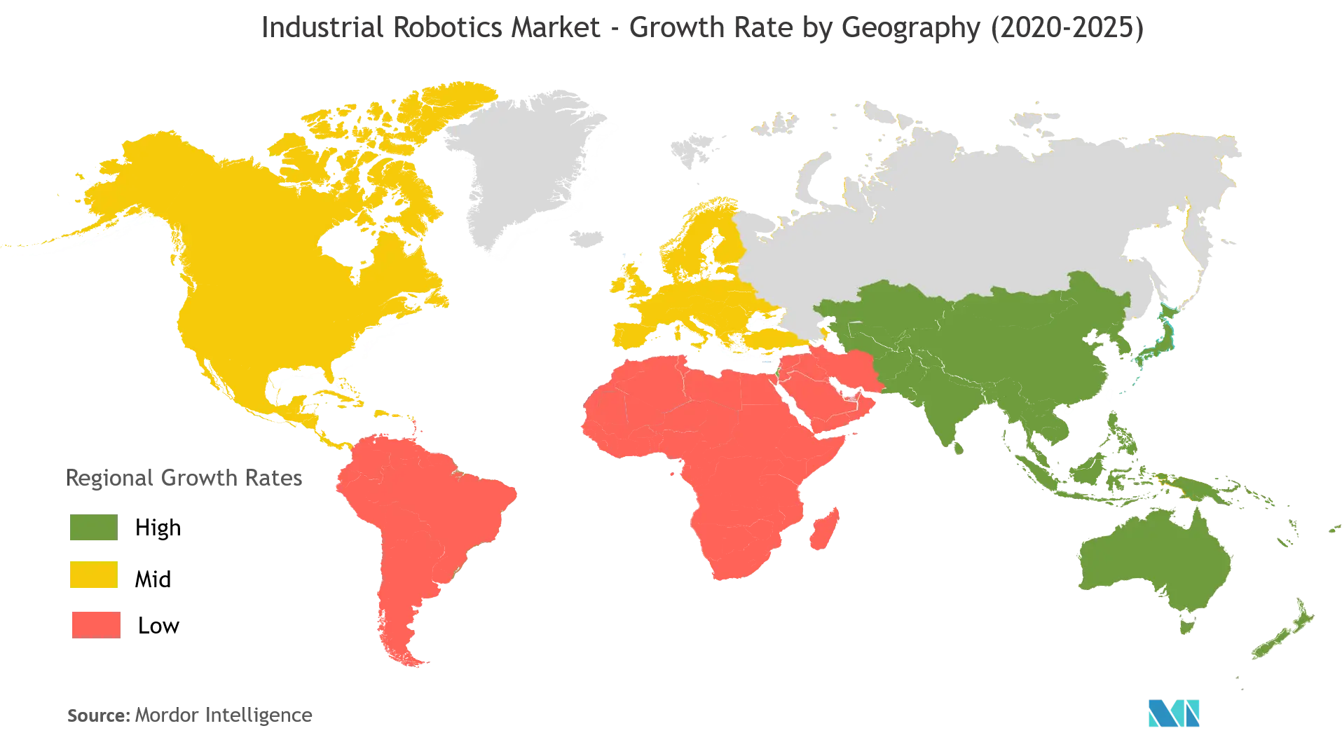 Industrial Robotics Market Growth Rate By Region