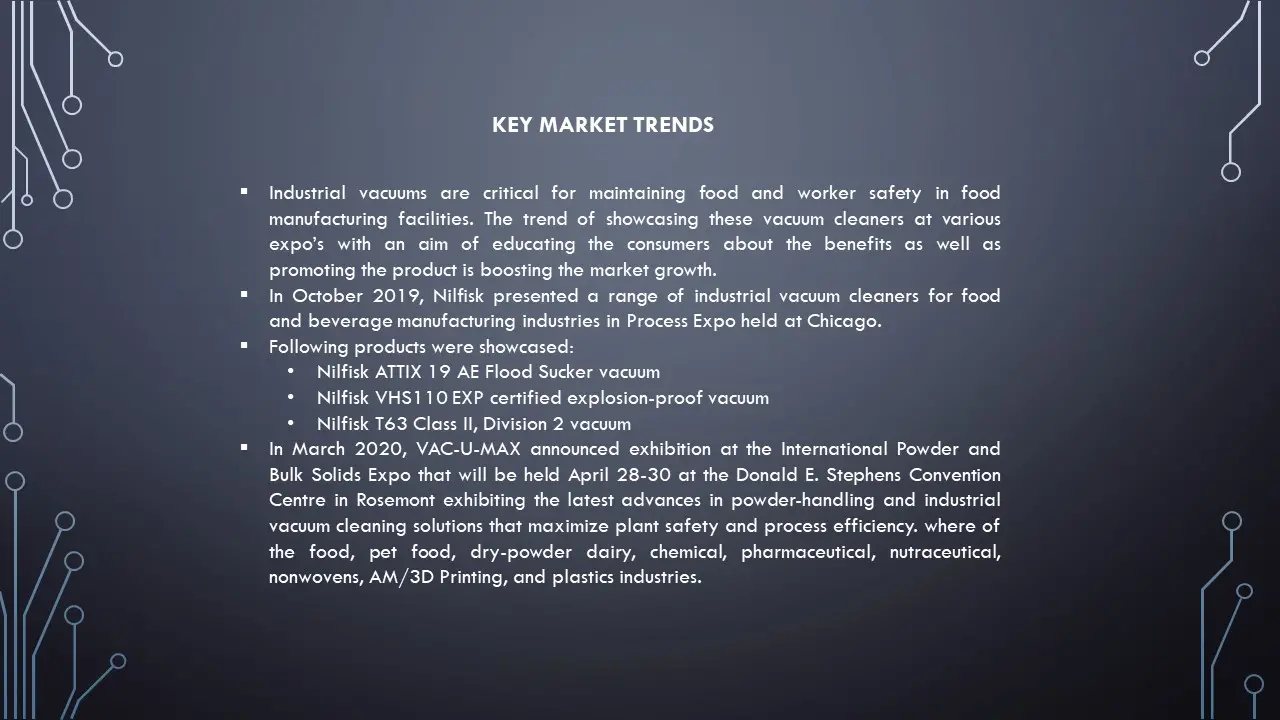 industrial vacuum cleaners market key trends