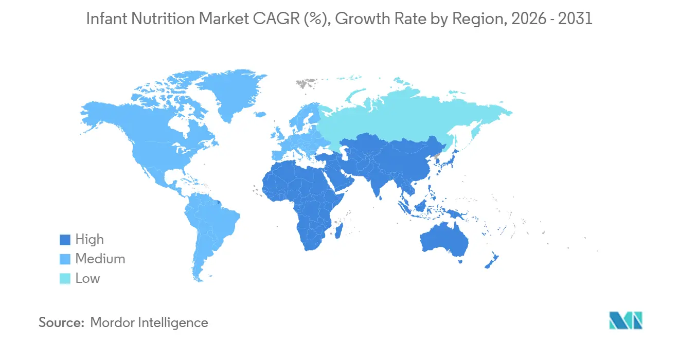 Infant Nutrition Market Growth Rate by Region
