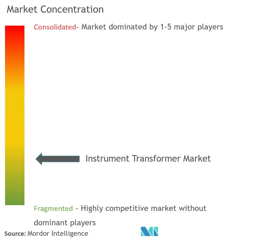 Concentración del mercado de transformadores de instrumentos