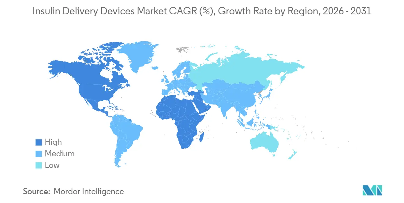 Insulin Delivery Devices Market CAGR (%), Growth Rate by Region