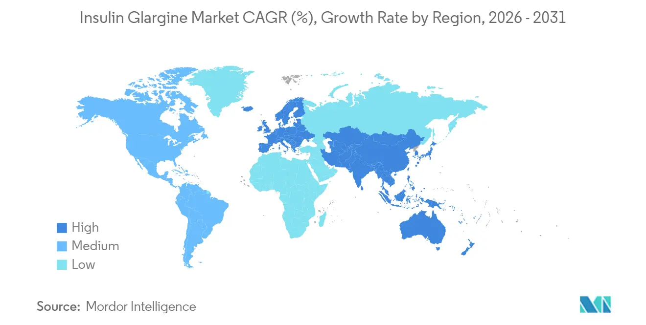 Insulin Glargine Market CAGR (%), Growth Rate by Region