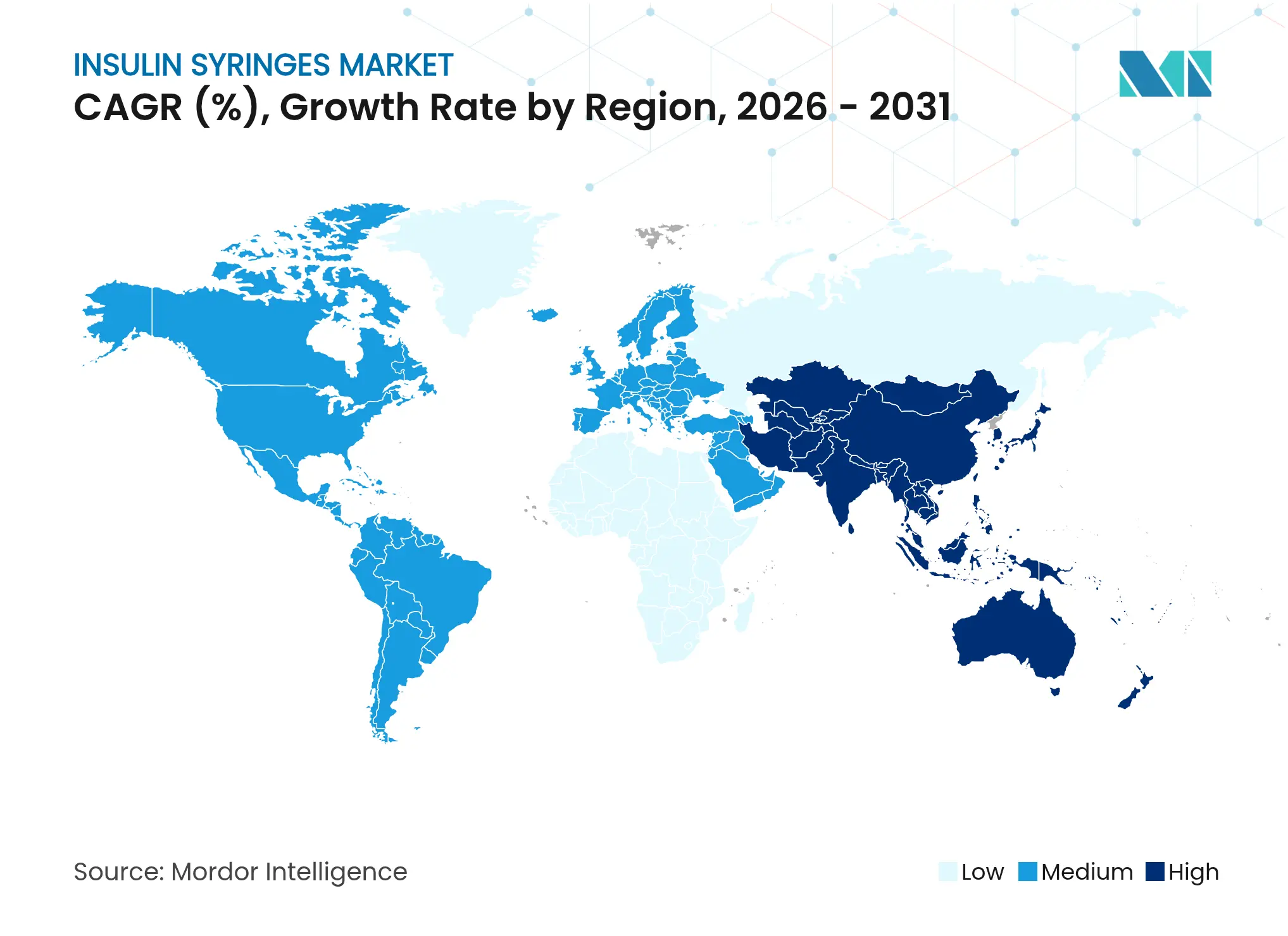 Insulin Syringes Market CAGR (%), Growth Rate by Region