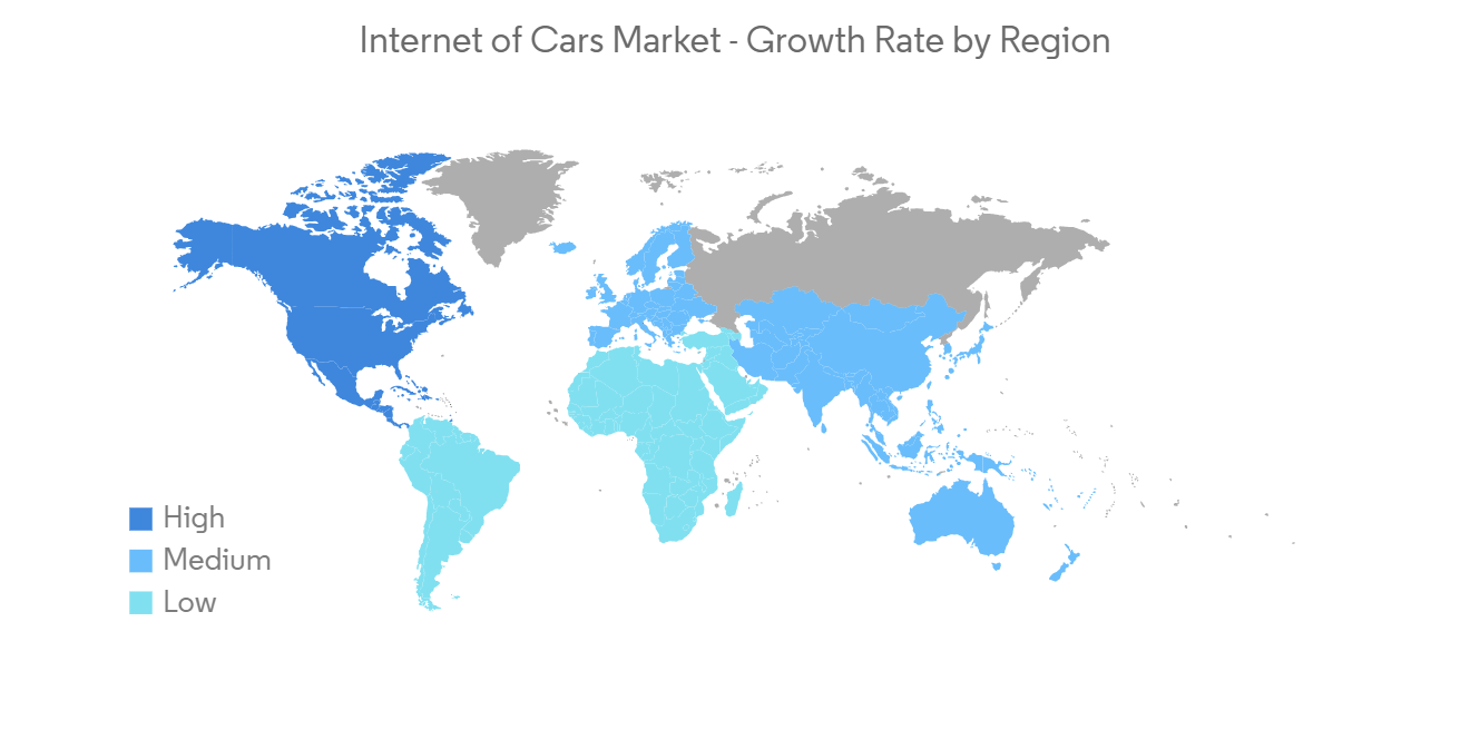 América do Norte Internet of Cars Tamanho do Mercado & Análise de