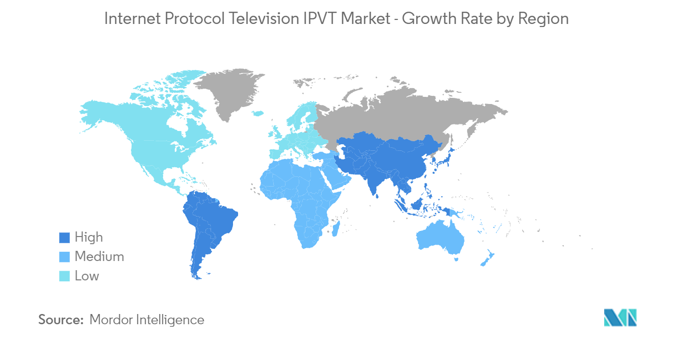 Internet Protocol Television (IPTV) Market: Internet Protocol Television IPVT Market - Growth Rate by Region 