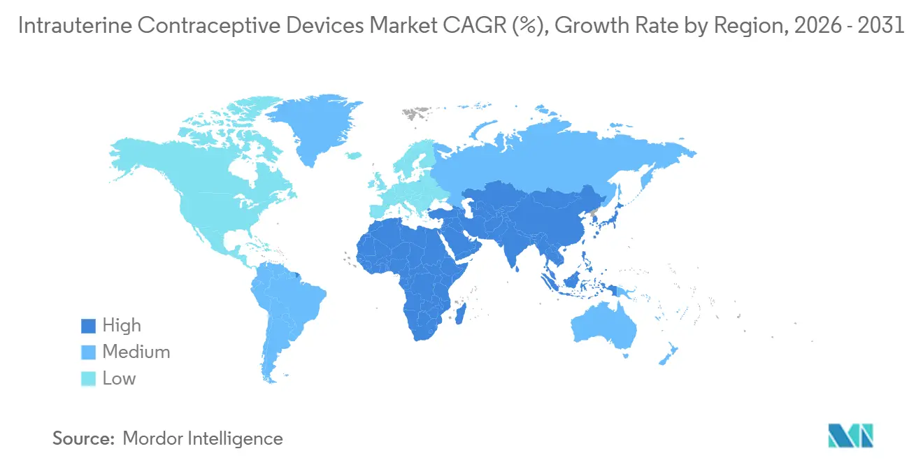 Intrauterine Contraceptive Devices Market CAGR (%), Growth Rate by Region