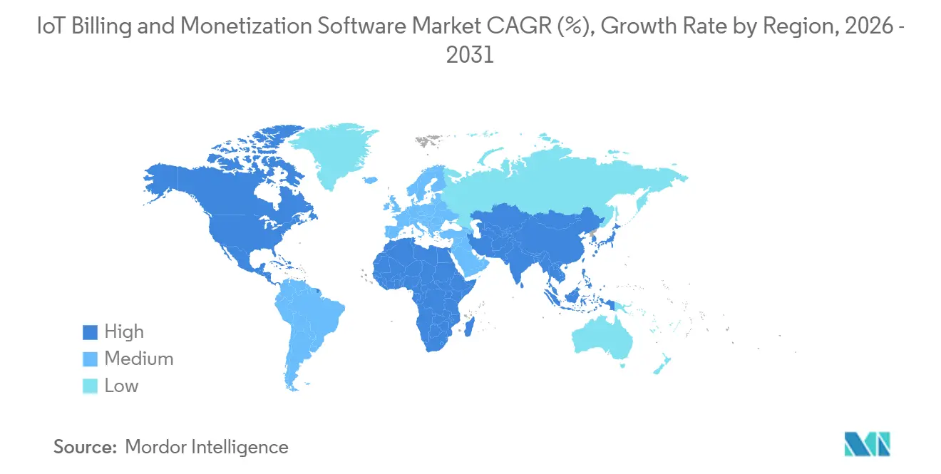 IoT Billing and Monetization Software Market Growth Rate by Region
