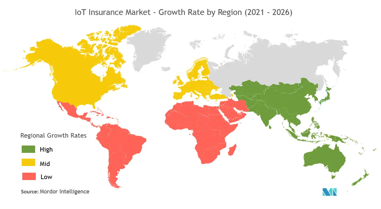 IoT Insurance Market Growth Rate By Region