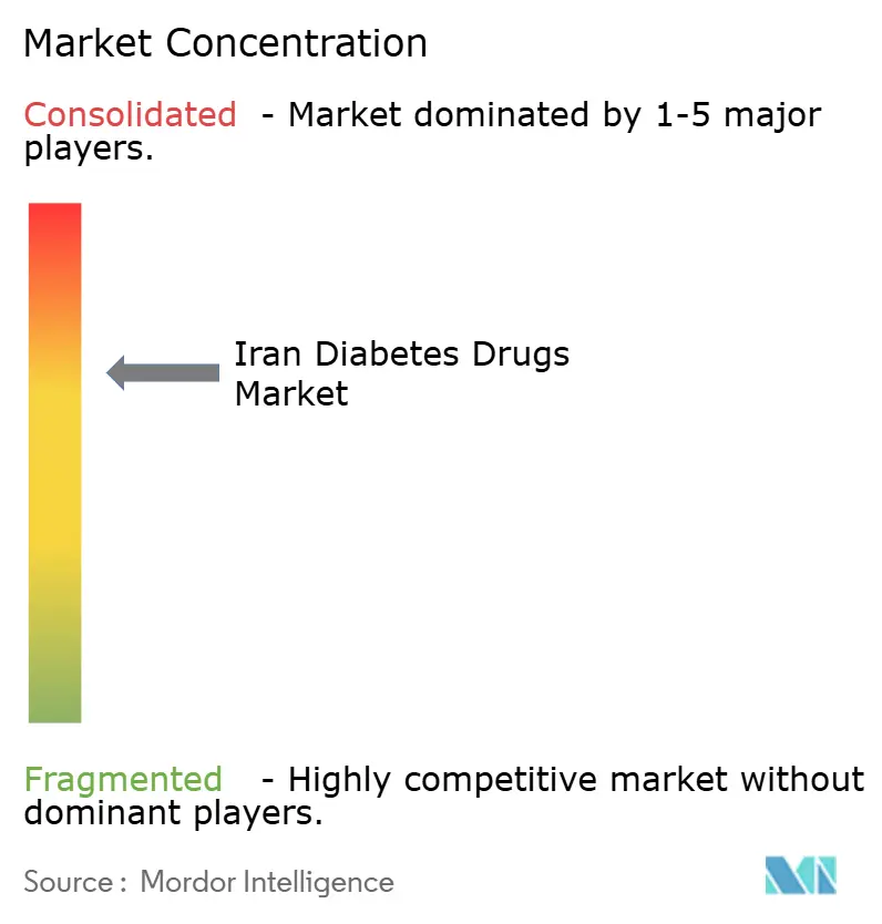 Iran Diabetes Drugs Market Concentration