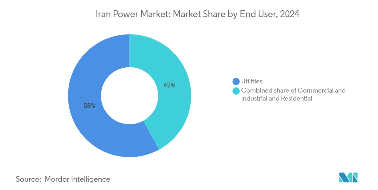 Iran Power Market: Market Share by End User