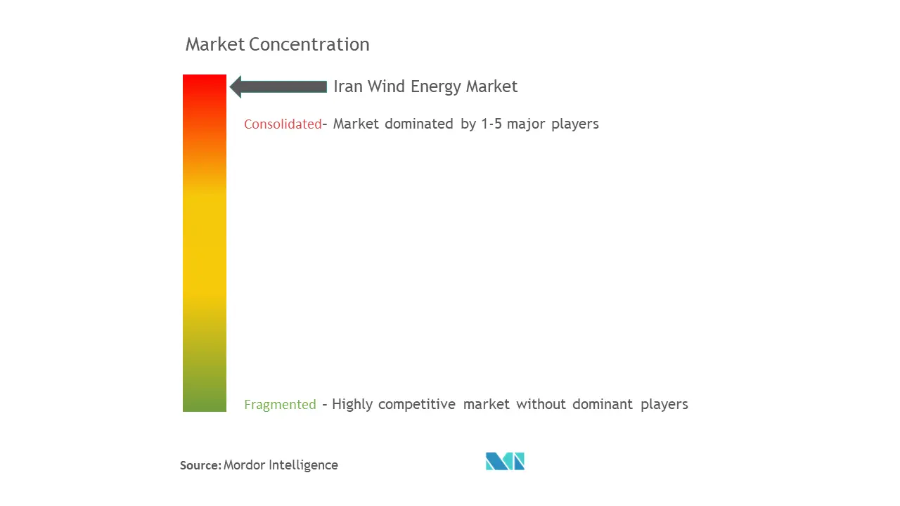 Energía eólica de IránConcentración del Mercado