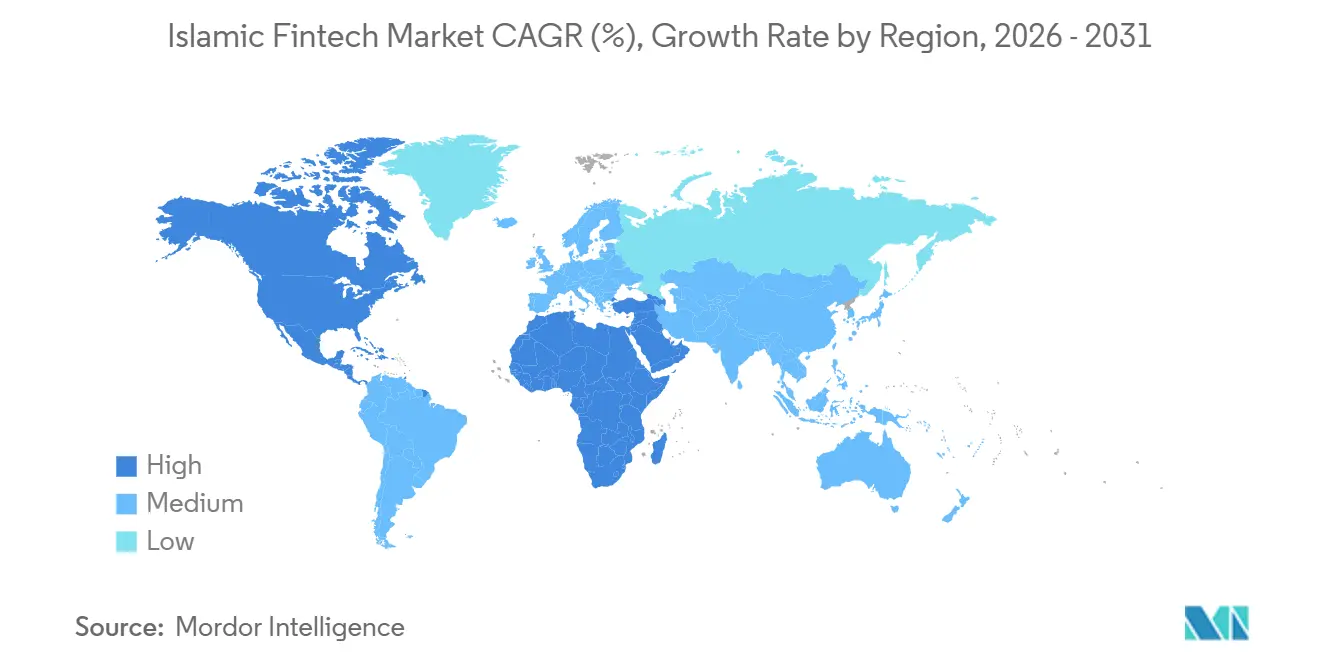 Islamic Fintech Market Growth Rate by Region